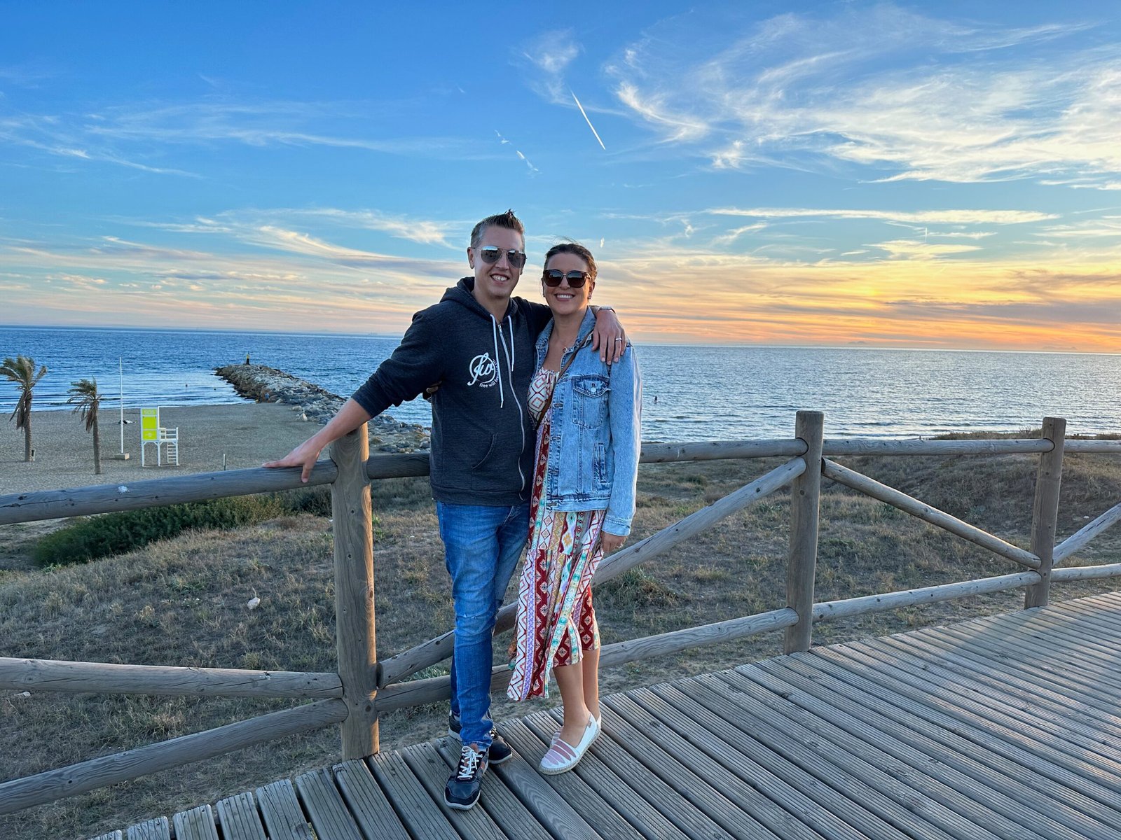 Brian and Jessica at Cabopino Marbella at sunset