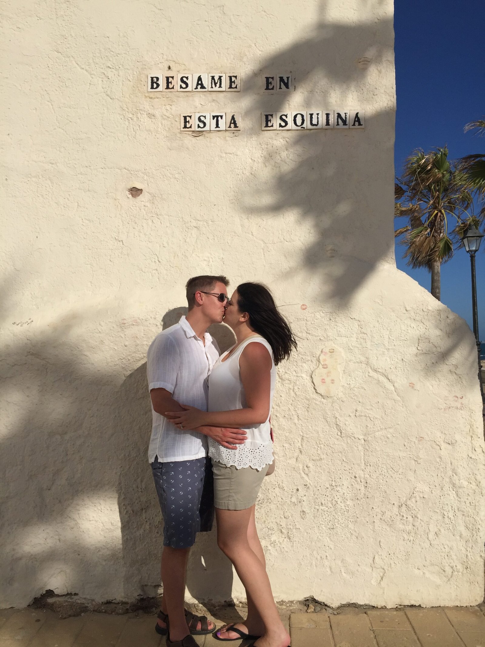 Famous kissing corner in Rota Spain