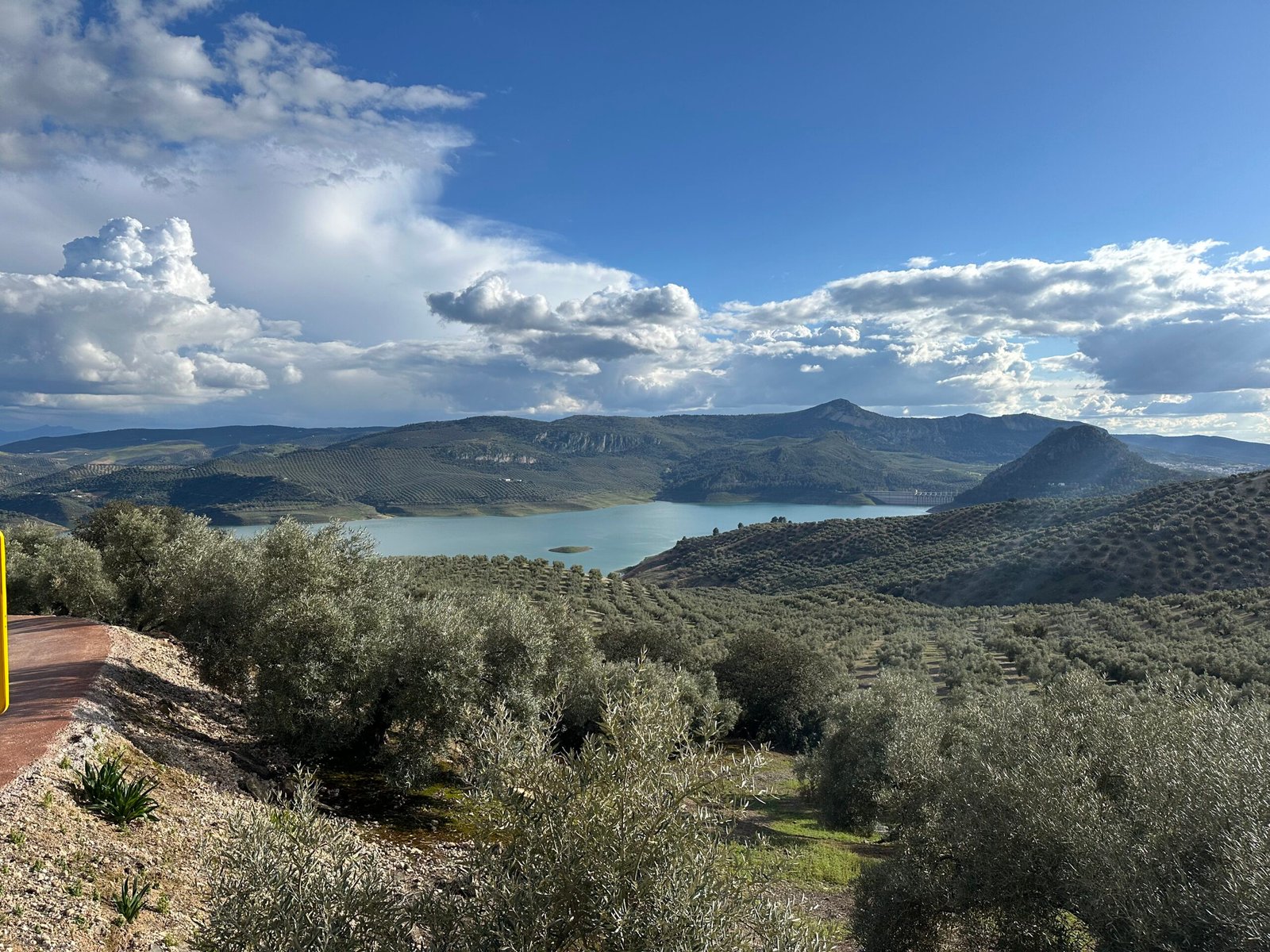 EmbalseIznajar Lake Iznájar as seen from Rute